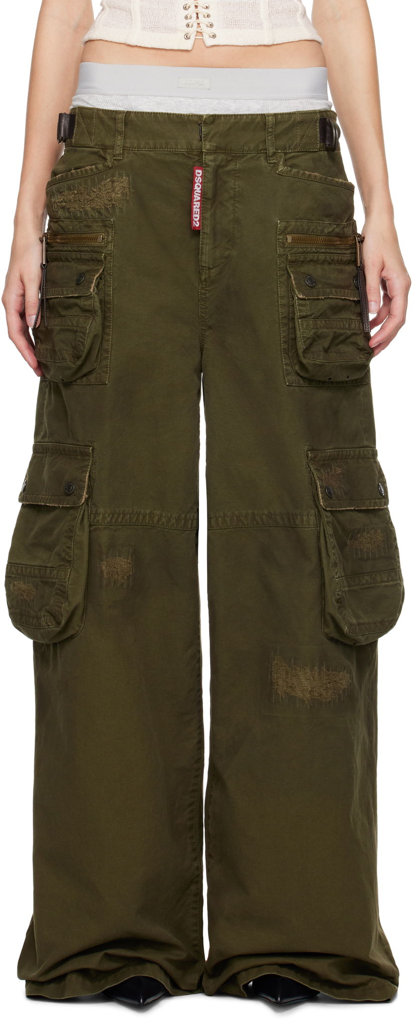 Карго панталони DSQUARED2 Cargo Pants Зелено | S72KA1278 D35106