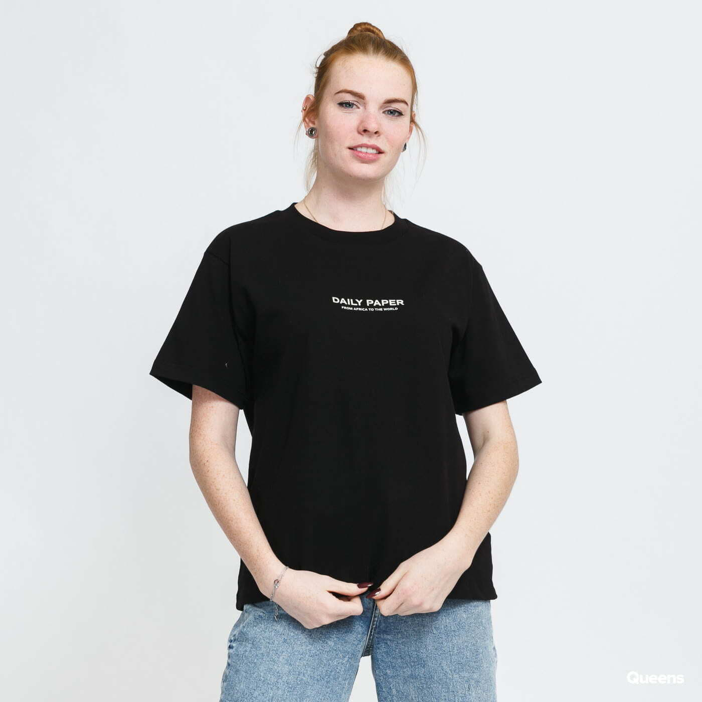 Тениска DAILY PAPER Hosten Globe Tee Черно | 076302, 0