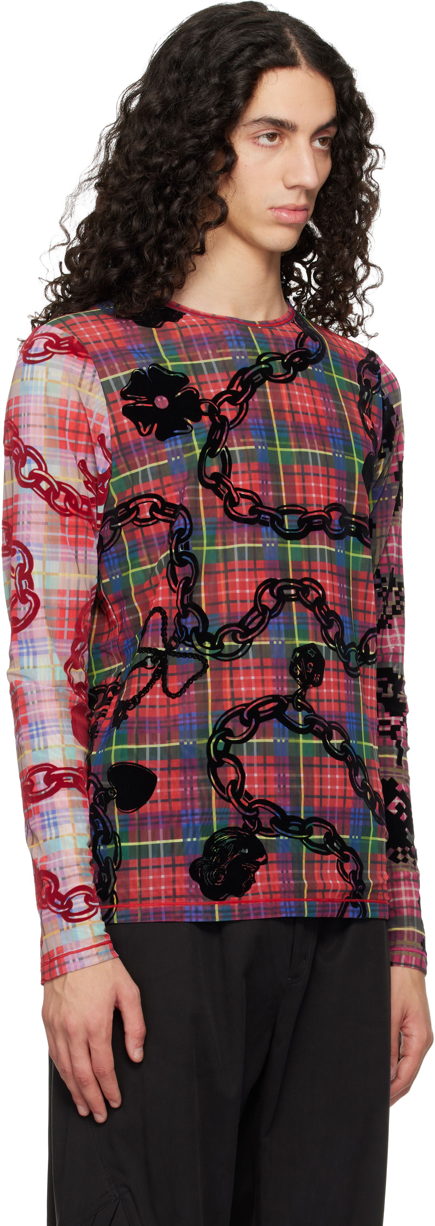 Тениска Chopova Lowena Lady Chain Flocked Mesh T-shirt Многоцветен | 2420M, 1