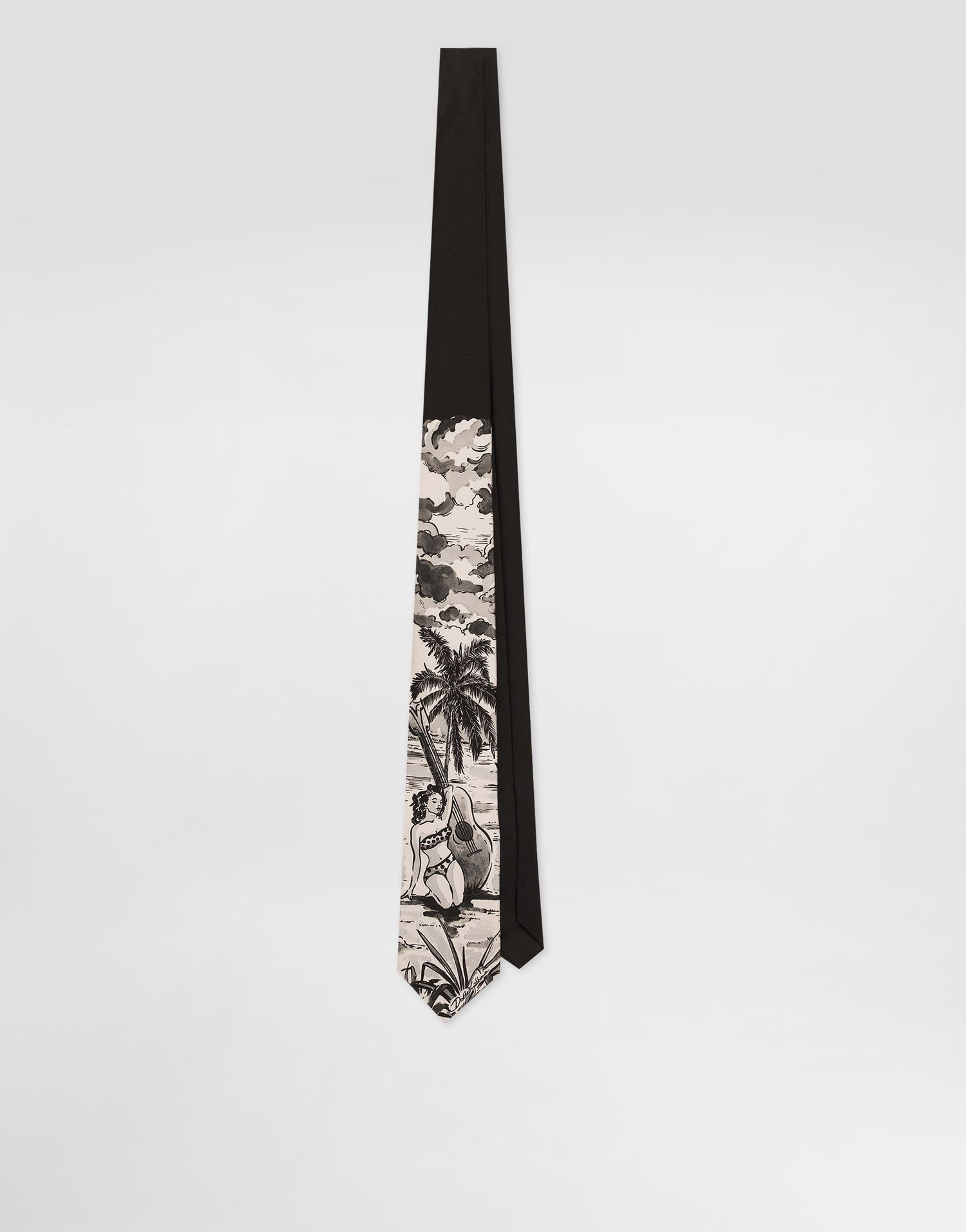 Колани Dolce & Gabbana Dolce & Gabbana Pin-up Print Silk Tie Черно | GT147EG0TJ4HN5RM, 0