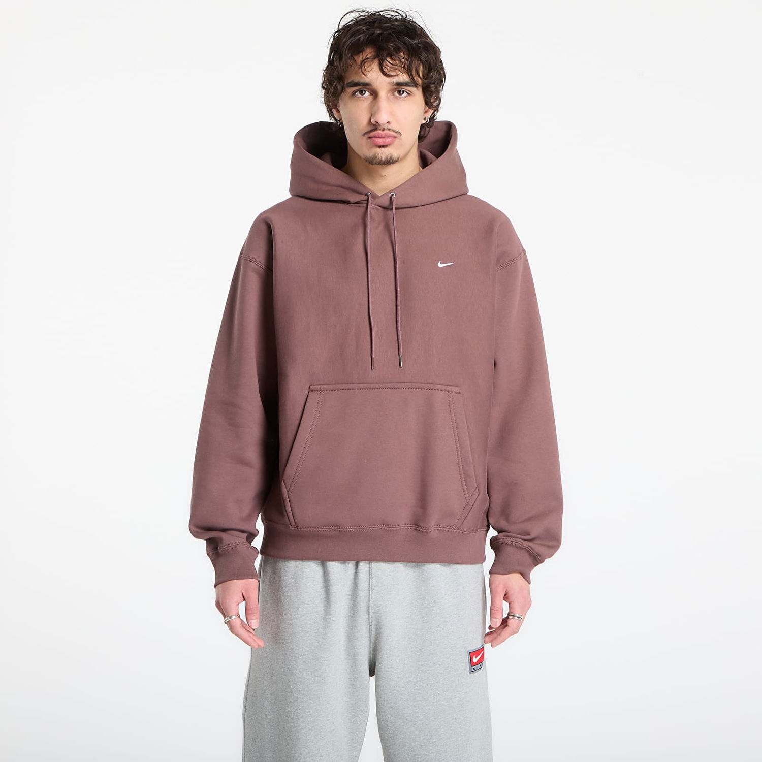 Суитчър Nike Solo Swoosh Pullover Hoodie Sweatshirt XL Кафяво | HV1082-502, 0