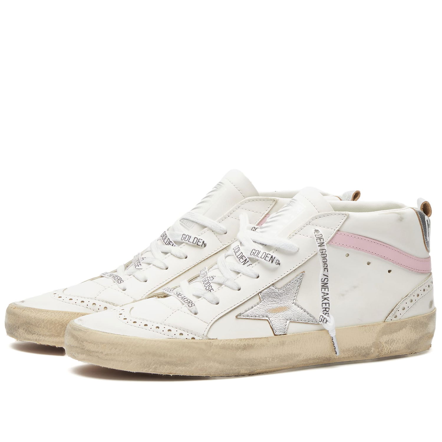 Кецове и обувки Golden Goose Mid Star Leather Бяло | GWF00122-F005413-11115, 0