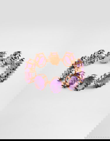 Гривна Dolce & Gabbana Anna Bracelet In 18-carat Red Gold With Amethysts And Diamonds Лилаво | WBSB1GWAME18M307, 0