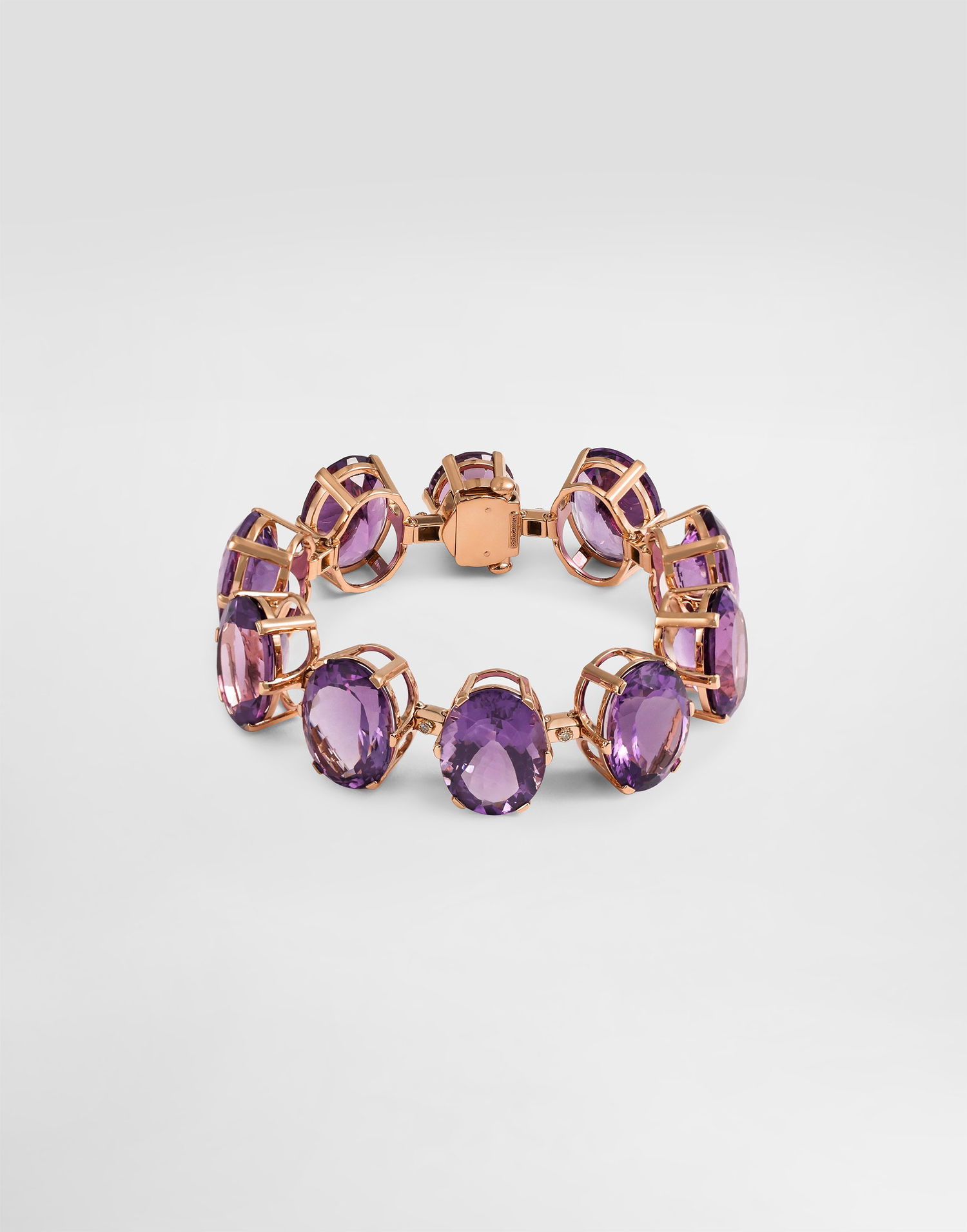 Гривна Dolce & Gabbana Anna Bracelet In 18-carat Red Gold With Amethysts And Diamonds Лилаво | WBSB1GWAME18M307, 0