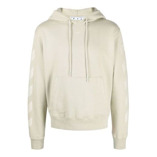 Суитчър Off-White Off-White Logo Pattern Hoodie Бежово | OMBB034F21FLE0041717