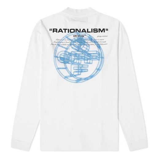 Тениска Off-White 3D Logo Print Long Sleeve T-Shirt Бяло | OMAB032R201850030188, 0