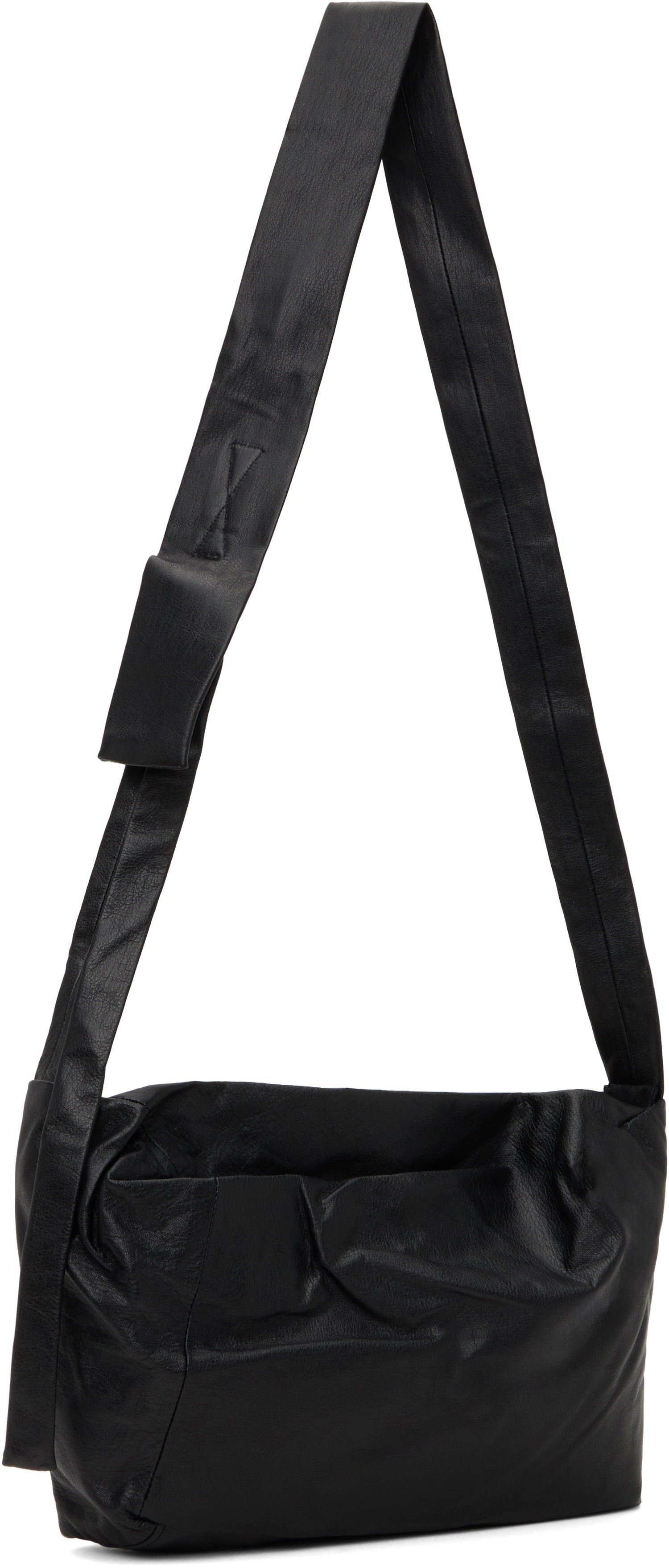 Чанта през рамо Yohji Yamamoto Yohji Yamamoto Puff Leather Shoulder Bag Черно | DA-I77-791, 1