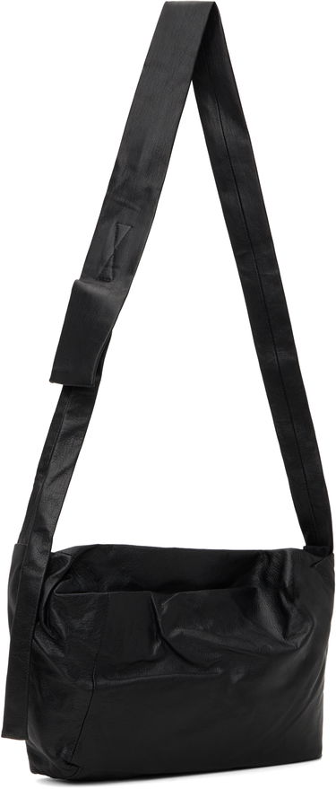 Чанта през рамо Yohji Yamamoto Yohji Yamamoto Puff Leather Shoulder Bag Черно | DA-I77-791, 1