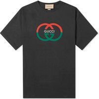 Тениска Gucci Interlocking Logo T-Shirt Черно | 771758-XJF68-1152, 1