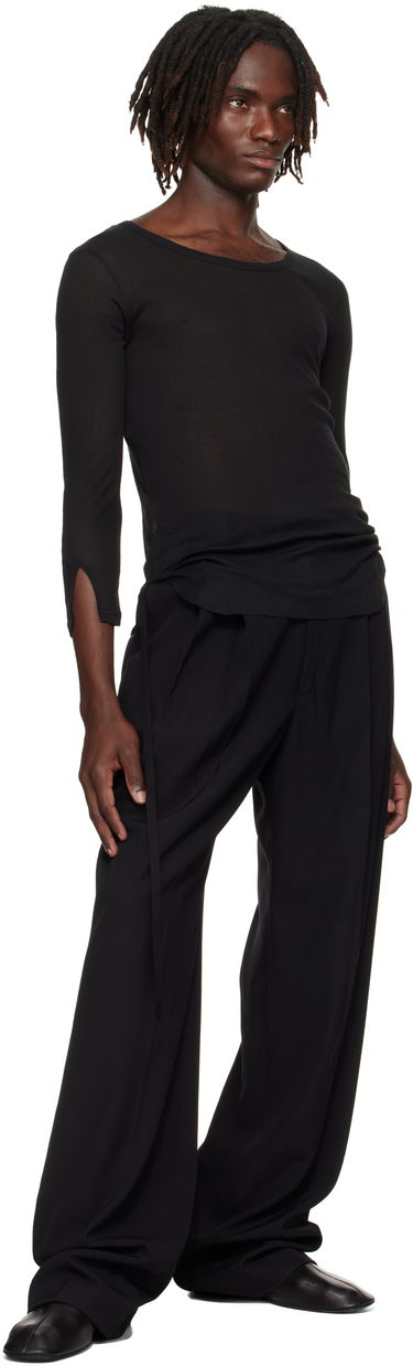 Тениска Ann Demeulemeester Ann Demeulemeester Margon Long Sleeve T-Shirt Черно | B0012875-FA434-099, 3