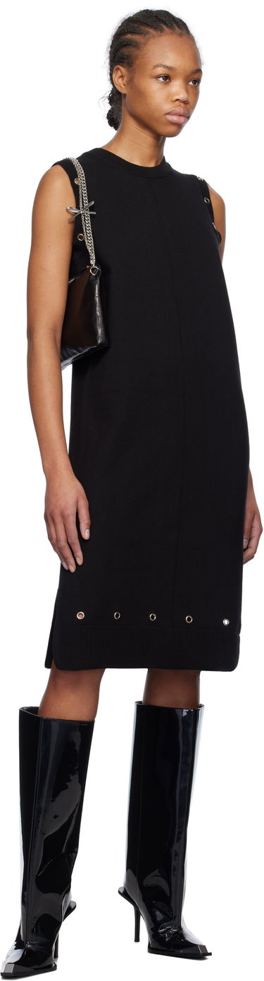 Pокля We11done We11done Eyelet Knit Mini Dress Черно | WD-KD0-25-660-W-BK, 3