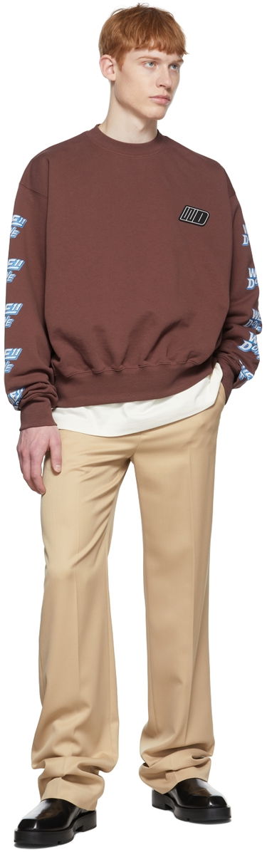 Суитчър We11done We11done Cotton Graphic Sweatshirt Кафяво | WD-TS1-22-693-U-BR, 3