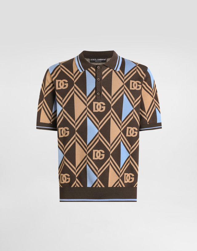 Dolce & Gabbana Cotton-Jacquard Piqué Polo Shirt