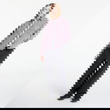 Риза Carhartt WIP Georgia Cropped Garment Dyed Shirt Jac Лилаво | I035823.2W6GD, 3