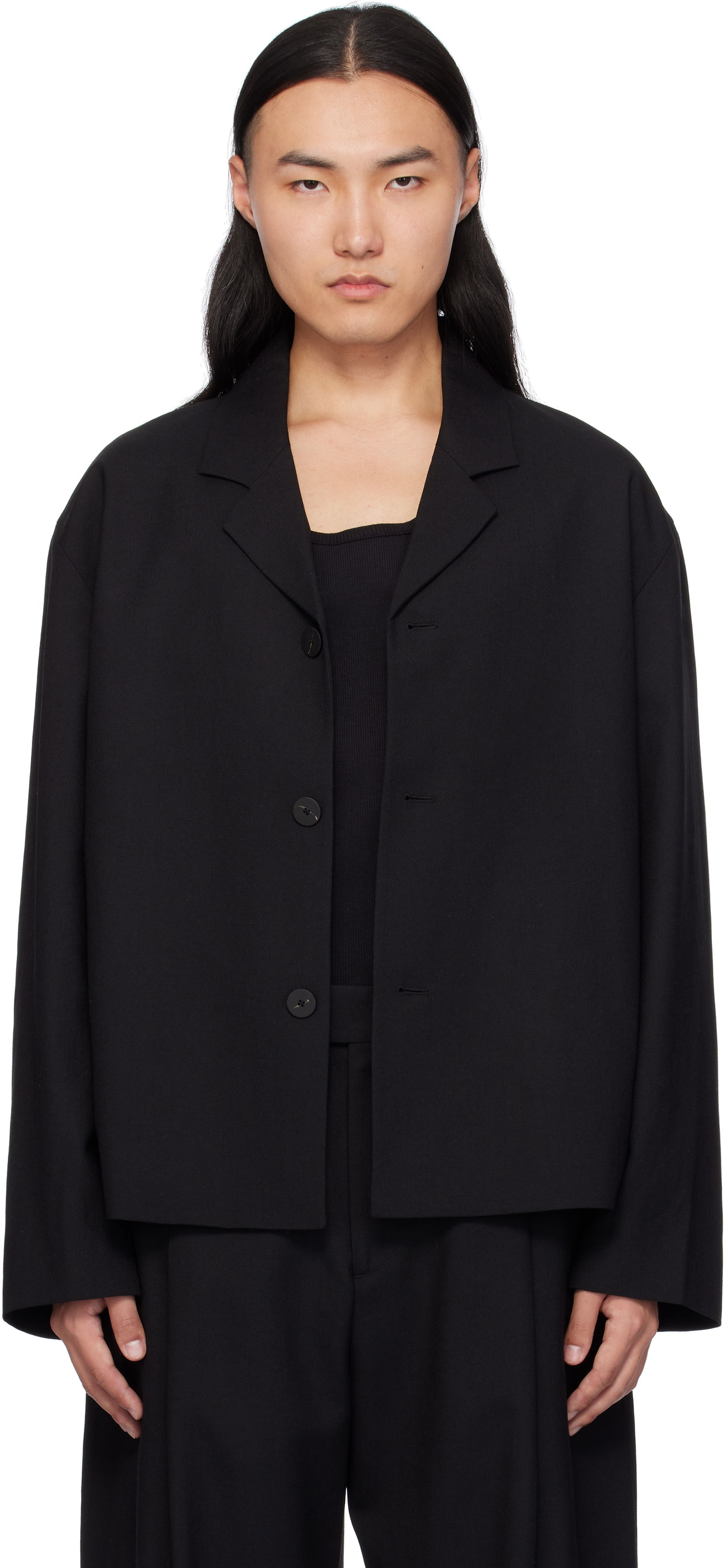 Яке Studio Nicholson Studio Nicholson Ferro Wool Jacket Черно | FERRO SNM - 1269, 0
