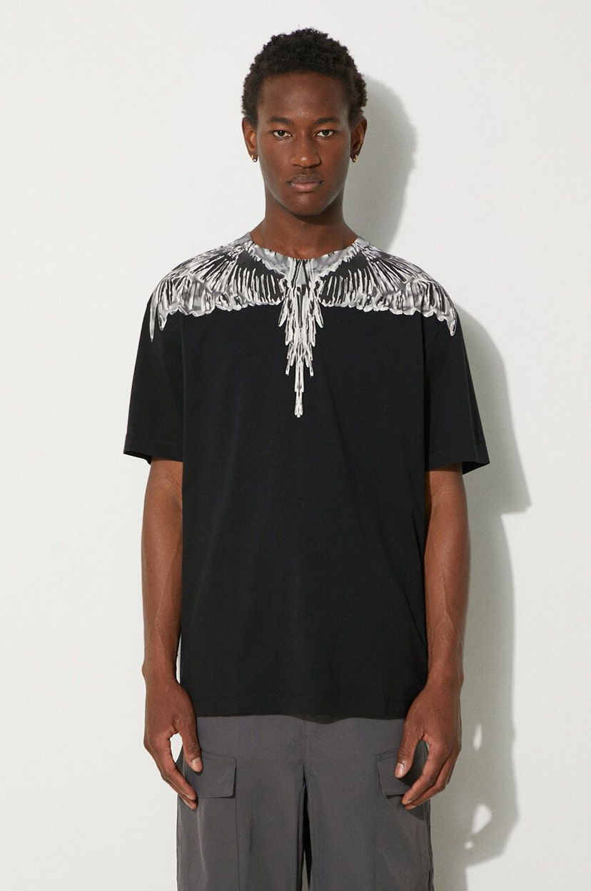 Тениска Marcelo Burlon T-Shirt With Print Черно | CMAA056F24JER0011006