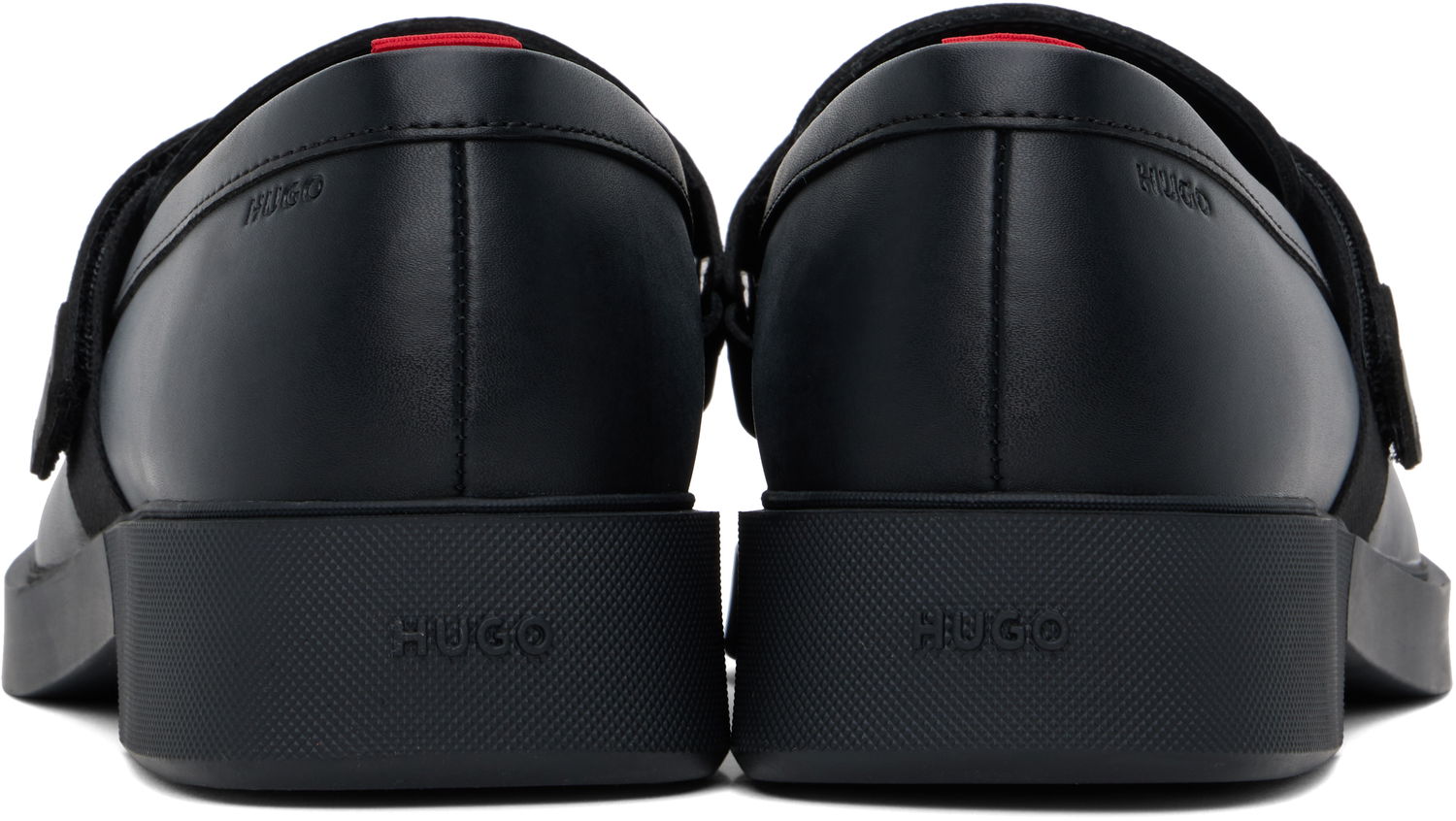 Кецове и обувки BOSS Hugo Black Leather Loafers Черно | 50536228, 1