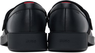 Кецове и обувки BOSS Hugo Black Leather Loafers Черно | 50536228, 1