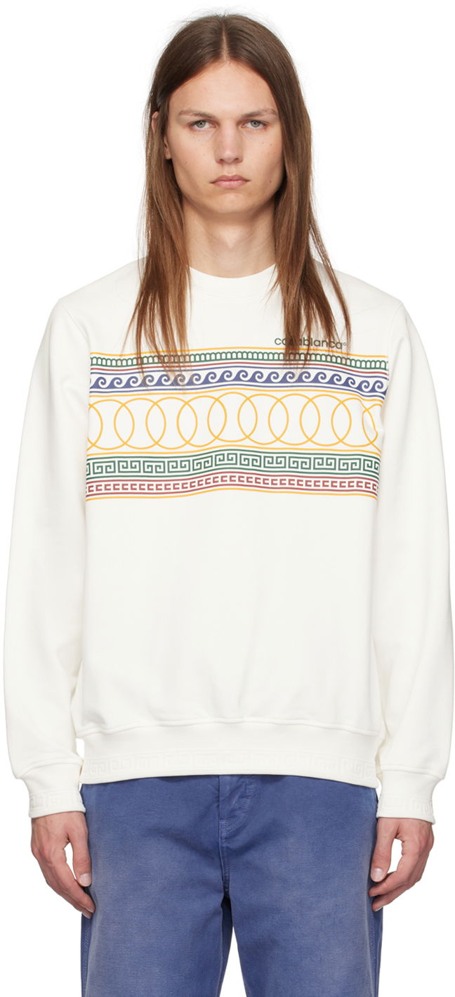 Суитчър Casablanca Sweatshirt With Print Бяло | MF24-JTP-001-01