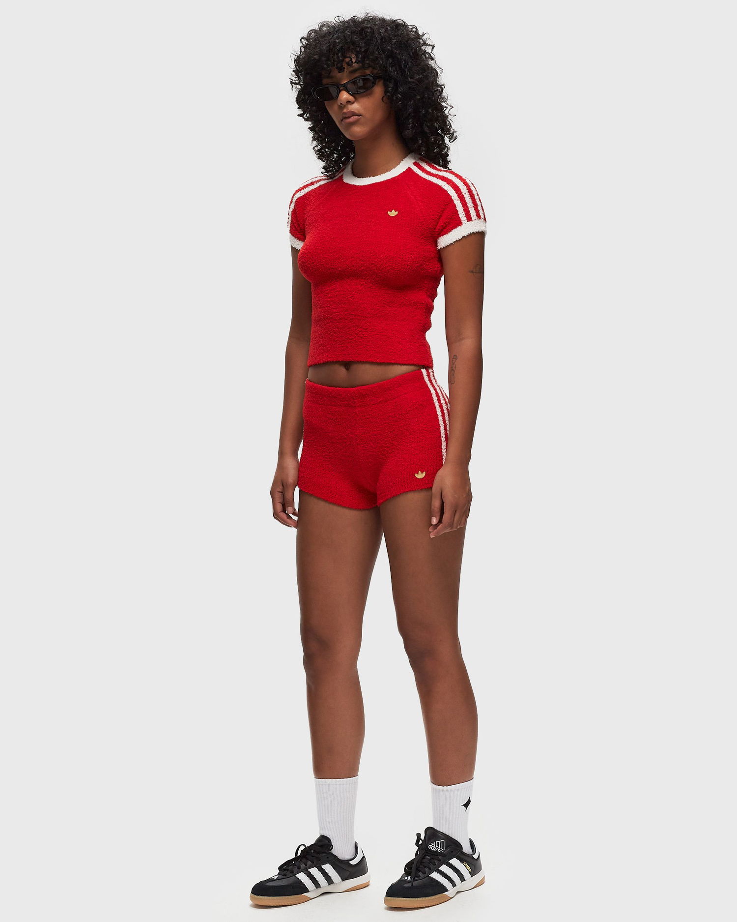Къси панталони adidas Originals Adidas WMNS KNIT SHORT women Casual Червено | IX0941, 1