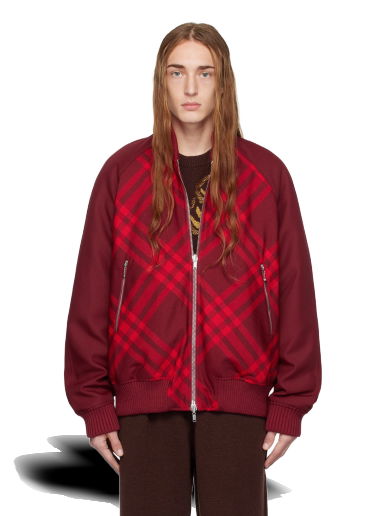 Яке бомбър Burberry Reversible Bomber Jacket Червено | 8078906