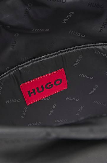 Раница BOSS Twill backpack with stacked logo Черно | 50558382, 1