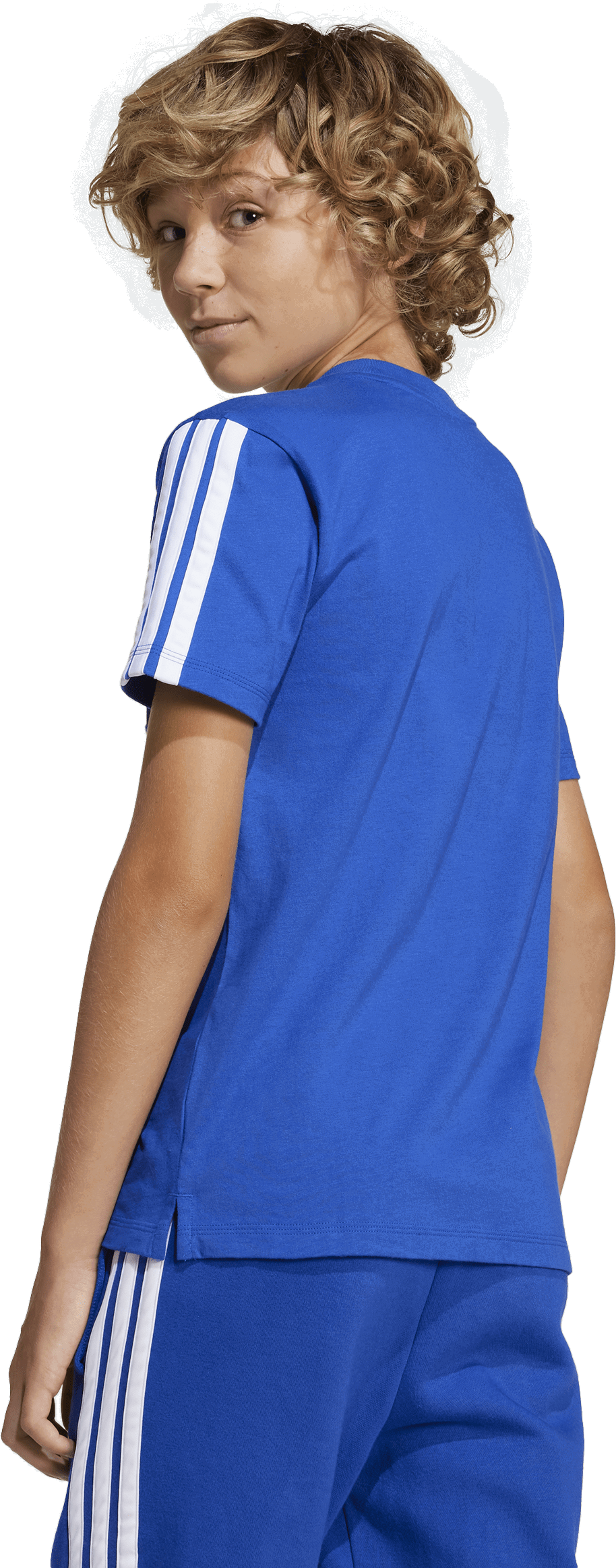Тениска adidas Originals Essentials Tiberio 3-Stripes Tee Синьо | jc7470, 1