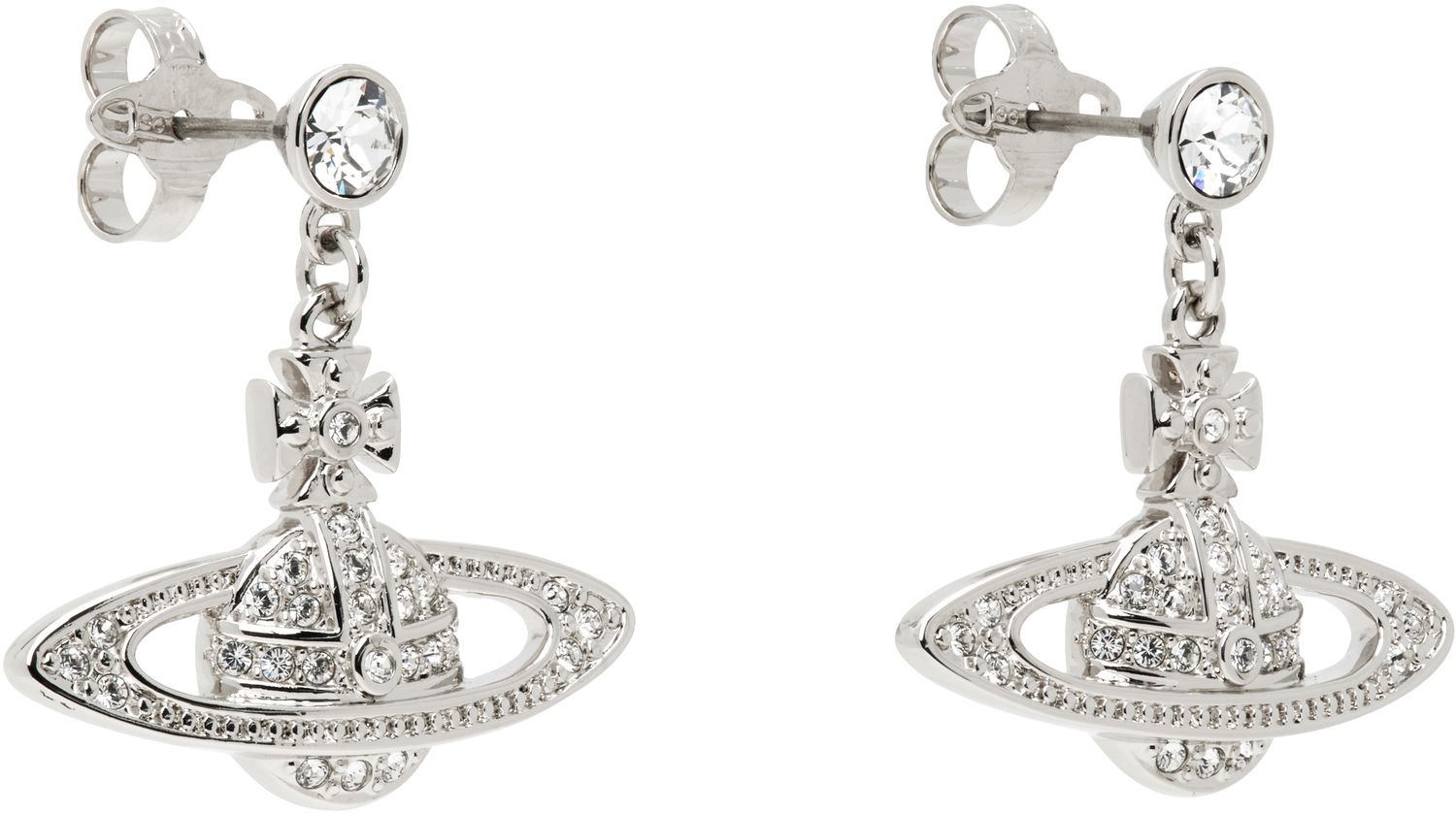 Обеци Vivienne Westwood Mini Bas Relief Drop Earrings Металик | 62020025-02P116-CN, 1