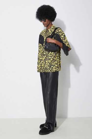 Риза Fiorucci Fiorucci Banimalier Print Fringed Shirt Жълто | M01FPTSH054VI01YW02, 1
