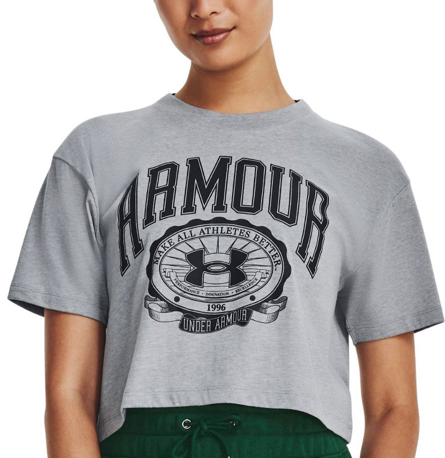 Съкратен топ Under Armour Collegiate Crop Top Сиво | 1379402-035, 0