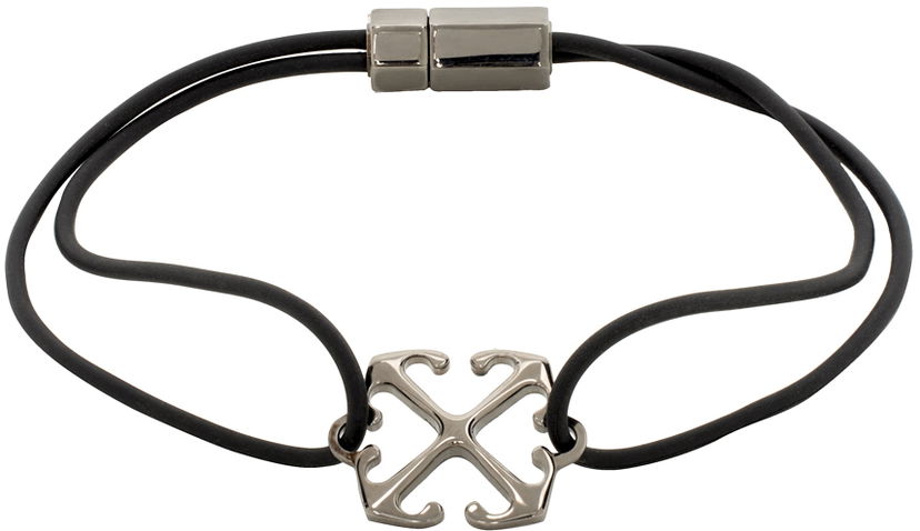 Гривна Off-White Black & Gunmetal Arrow Cable Bracelet Черно | OMOA100S24MAT0011000