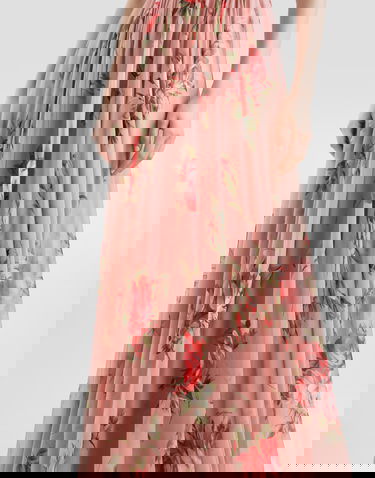 Pокля Dolce & Gabbana Rose Bouquet-print Chiffon Maxi Dress Многоцветен | F6ZA1TIS11FHF5ZN, 3