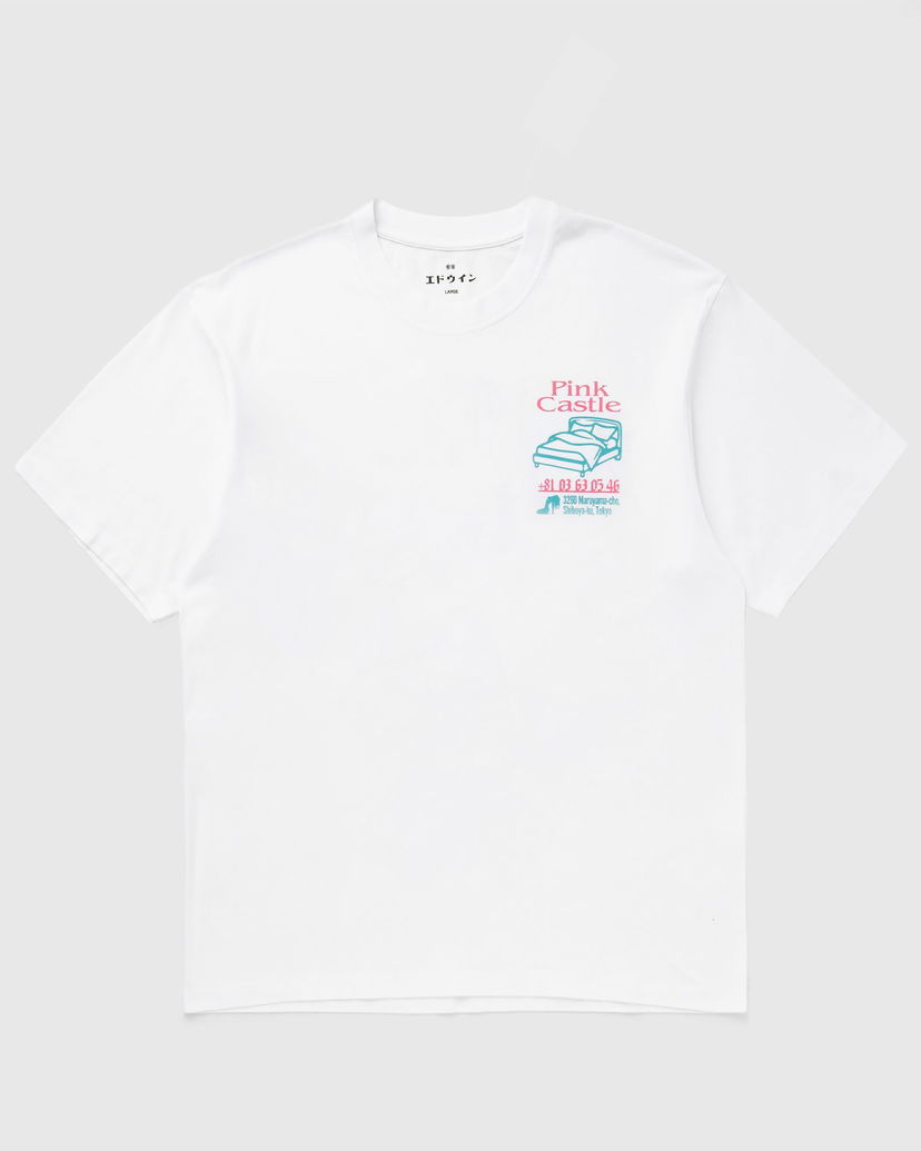 Тениска EDWIN Pink Castle Graphic T-Shirt Бяло | I036397-0267