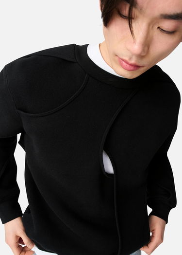 Суитчър AXEL ARIGATO Linear Cut-out Sweatshirt Черно | A3423002, 7