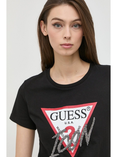 Тениска GUESS Icon Tee Черно | W2YI26.I3Z11