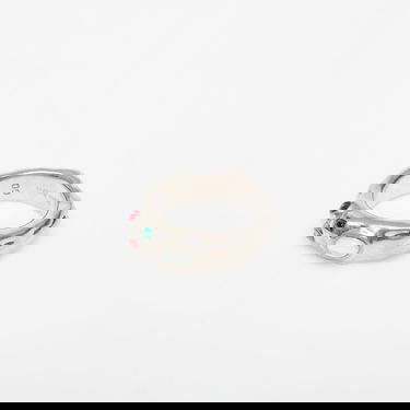 Пръстен Palm Angels Oval Melted Strass Ring Silver/ Multicolor 60 Металик | PMOC02AS25MAT0017284, 1
