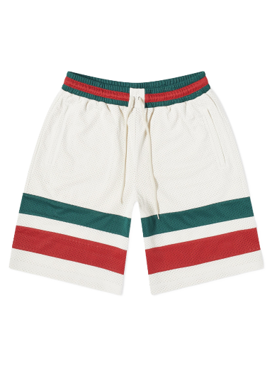 Къси панталони Gucci Mesh Fabric Shorts Ivory Бяло | 737407-XJFFK-9325