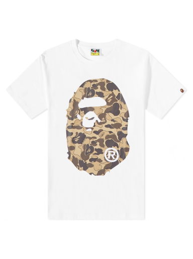 Тениска BAPE Cookie Camo 2 Big Ape Head T-Shirt White Brown Бяло | 001TEJ302037L-WHB