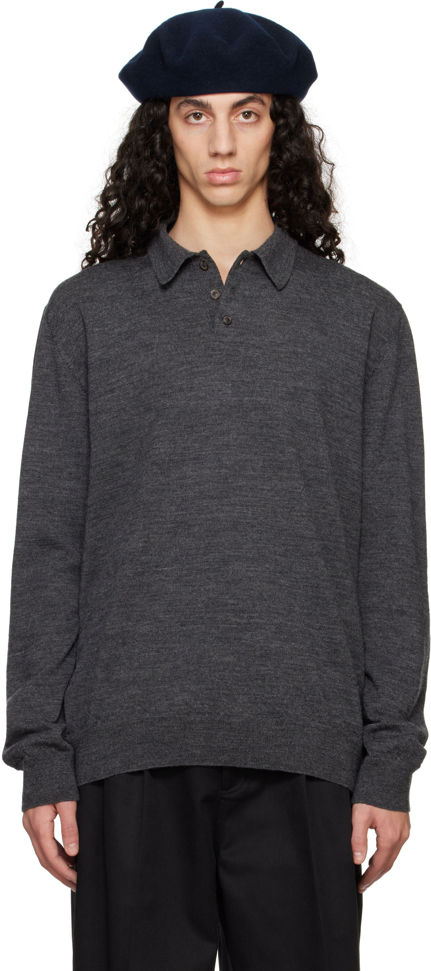 Пуловер Maison Margiela Maison Margiela Wool Polo Сиво | S50GL0061 M13098, 0