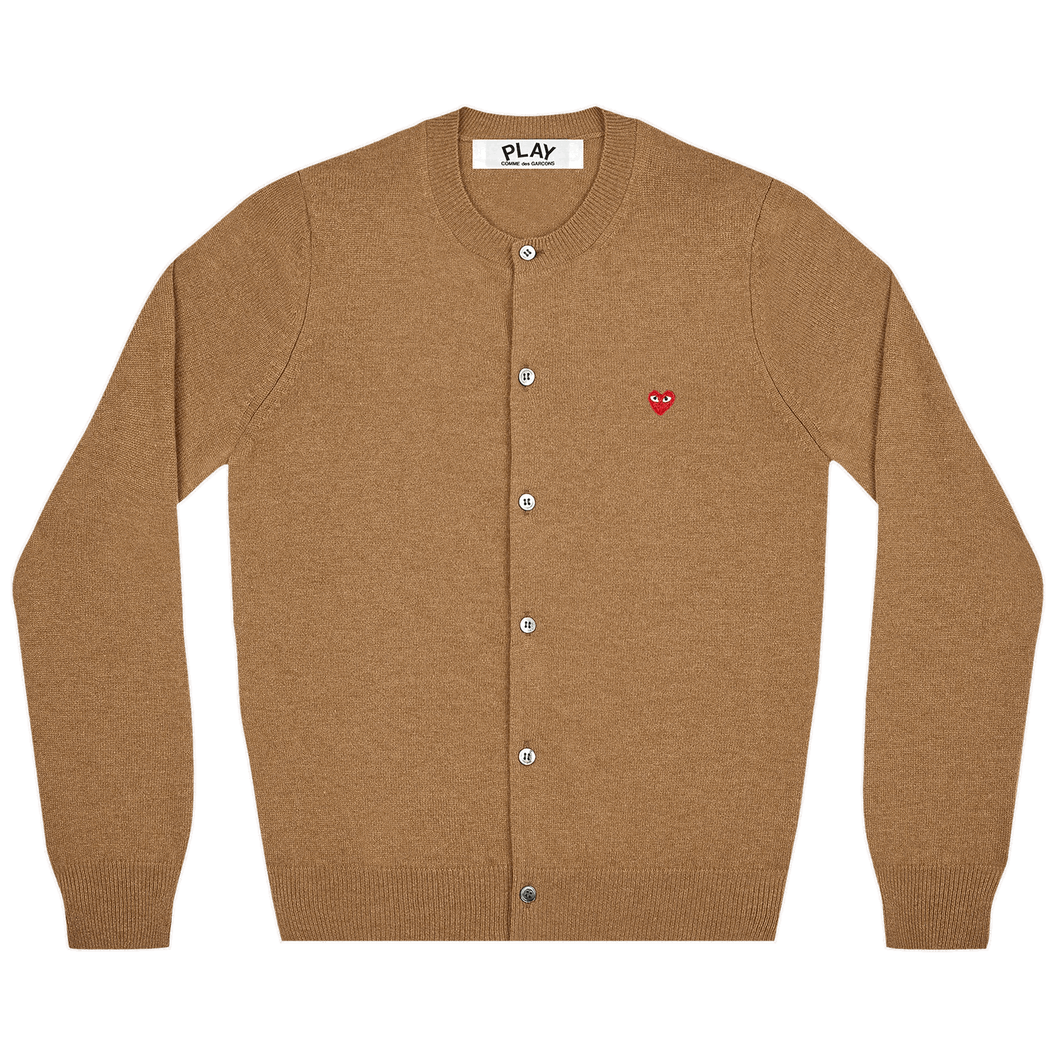 Пуловер Comme des Garçons PLAY Cardigan with Red Heart Patch Кафяво | AZ N079 051 3, 0
