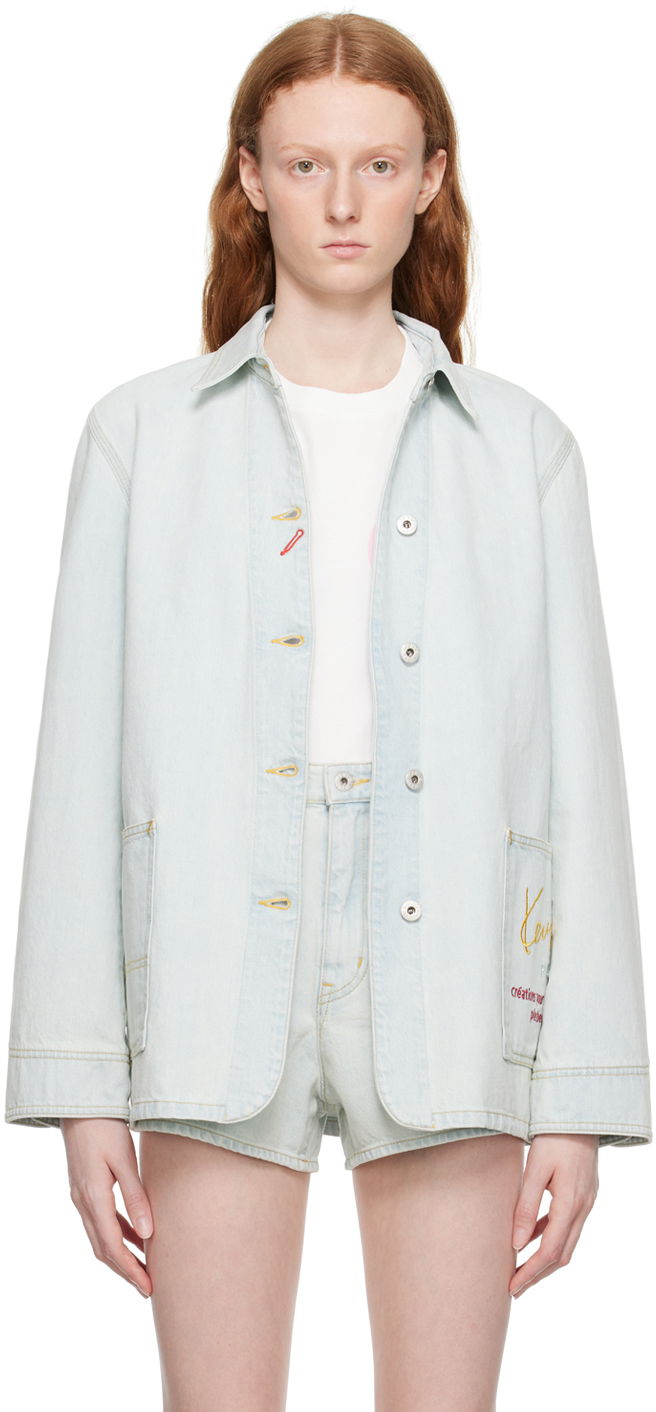 Яке KENZO Paris Travel Denim Jacket Синьо | FD62DV2326B4, 0