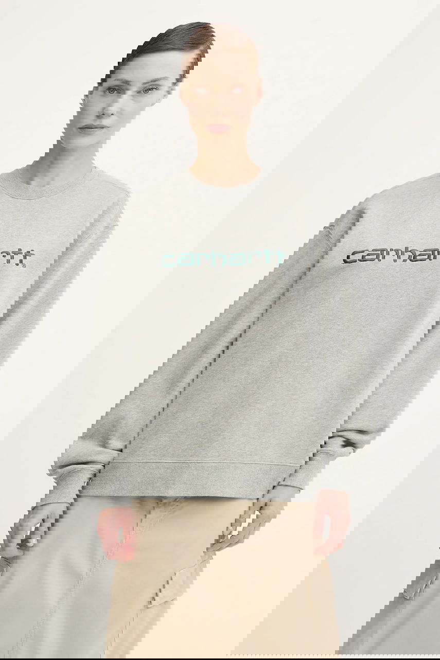 Суитчър Carhartt WIP Embroidered Logo Crewneck Sweatshirt Сиво | I033647.32AXX, 0