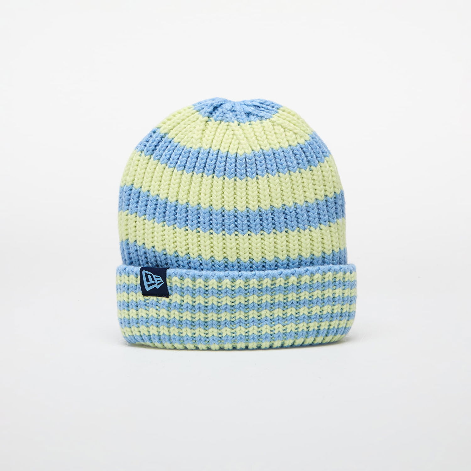 Шапка New Era Knit Medium Stripe Beanie Pastel Blue Universal Тюркоазено | 60565458, 0