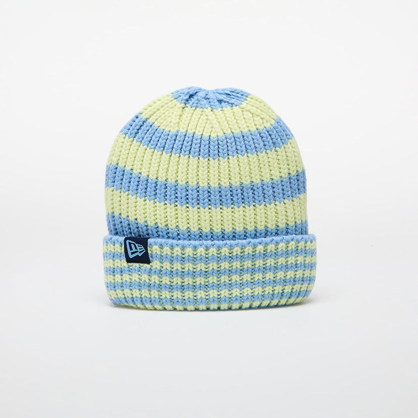 Шапка New Era Knit Medium Stripe Beanie Pastel Blue Universal Тюркоазено | 60565458