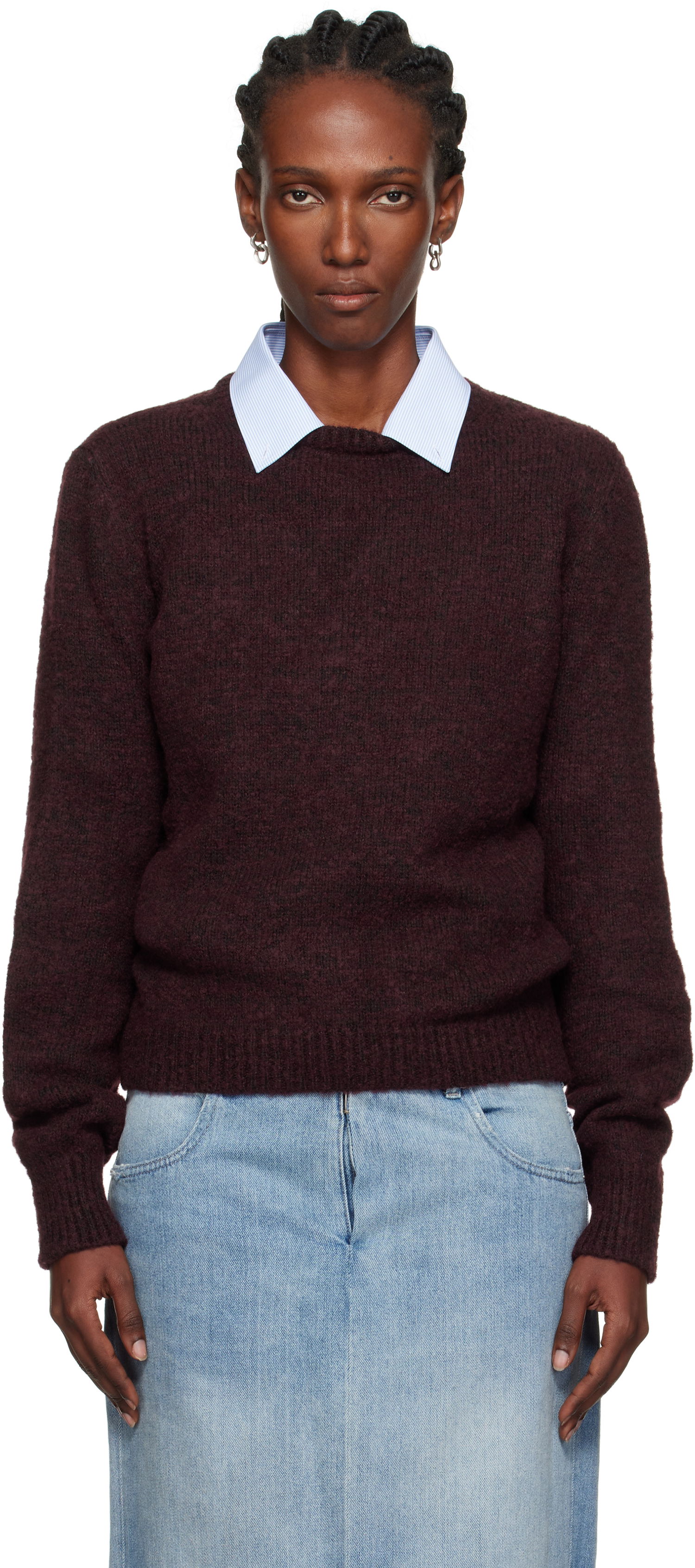 Пуловер Maison Margiela Maison Margiela Crewneck Sweater Бургунди | S51HL0026 M13154, 0