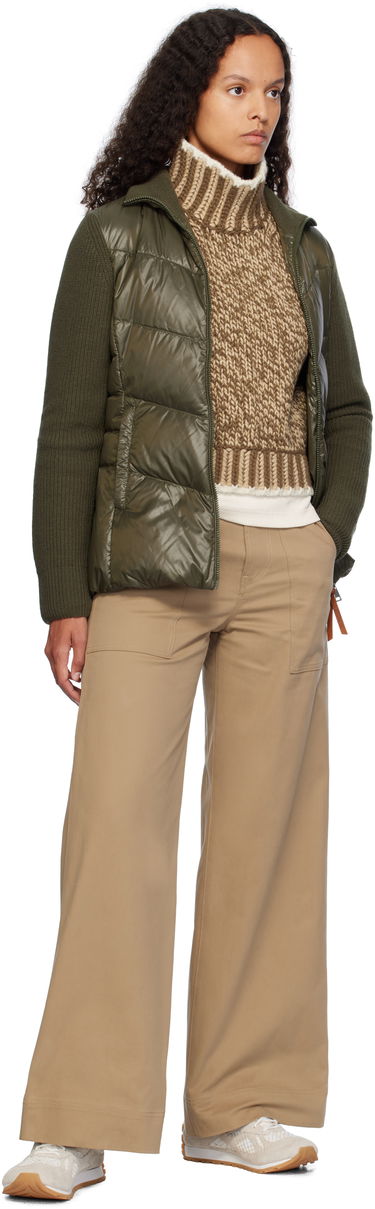 Пухо яке Moncler Moncler Padded Wool Zip-Up Down Cardigan Зелено | J20939B00041M1241, 4