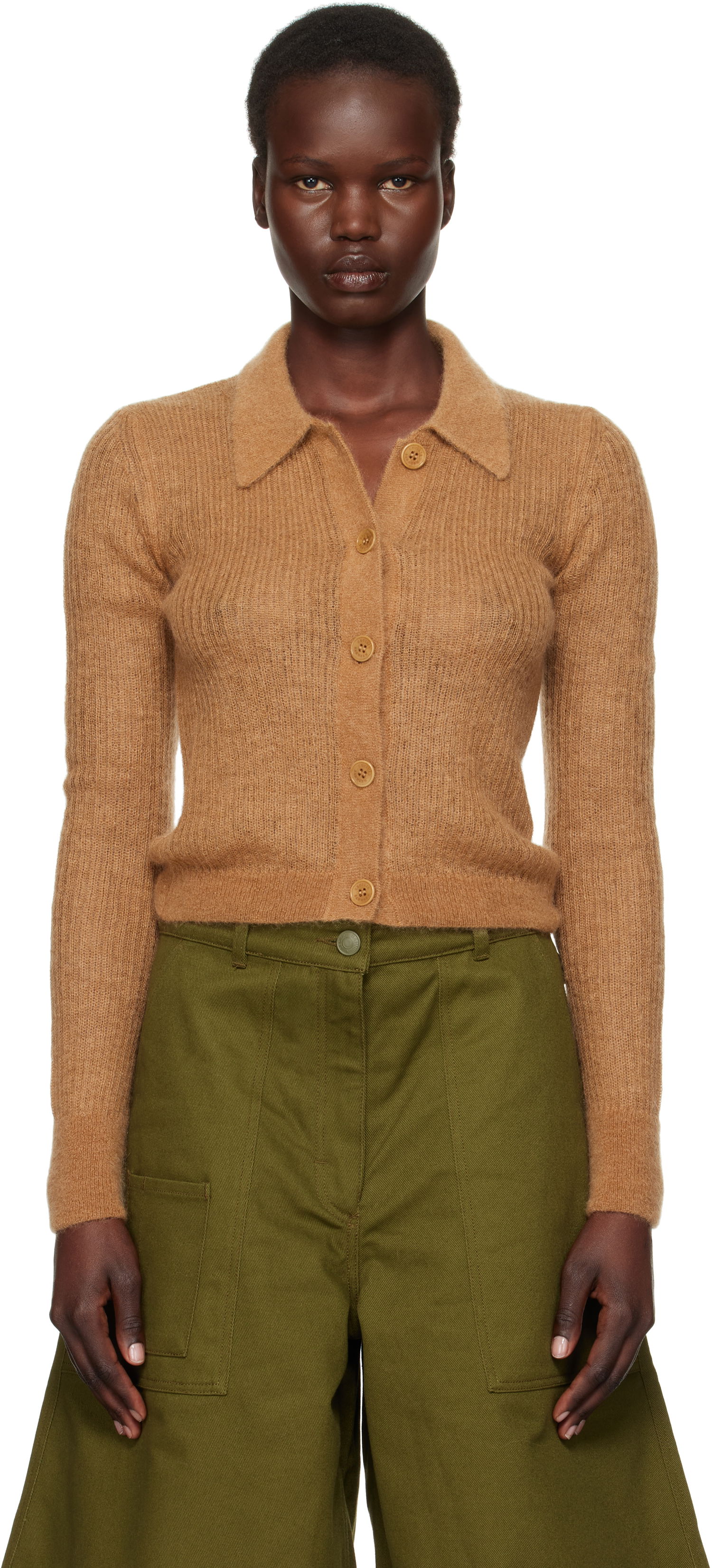 Пуловер Cecilie Bahnsen Cecilie Bahnsen Jaki Knitted Cardigan Кафяво | 4.24KNI52003 JAKI CARDIGAN, 0