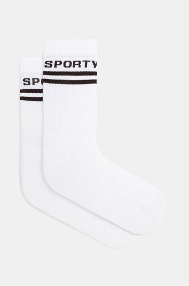 Чорапи Sporty & Rich Sporty & Rich Bold Logo Socks Бяло | AC034512308WH01, 0
