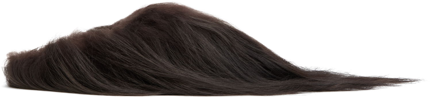 Кецове и обувки Marni Long Hair Fur Slippers Кафяво | SBMR000600 P4620, 0