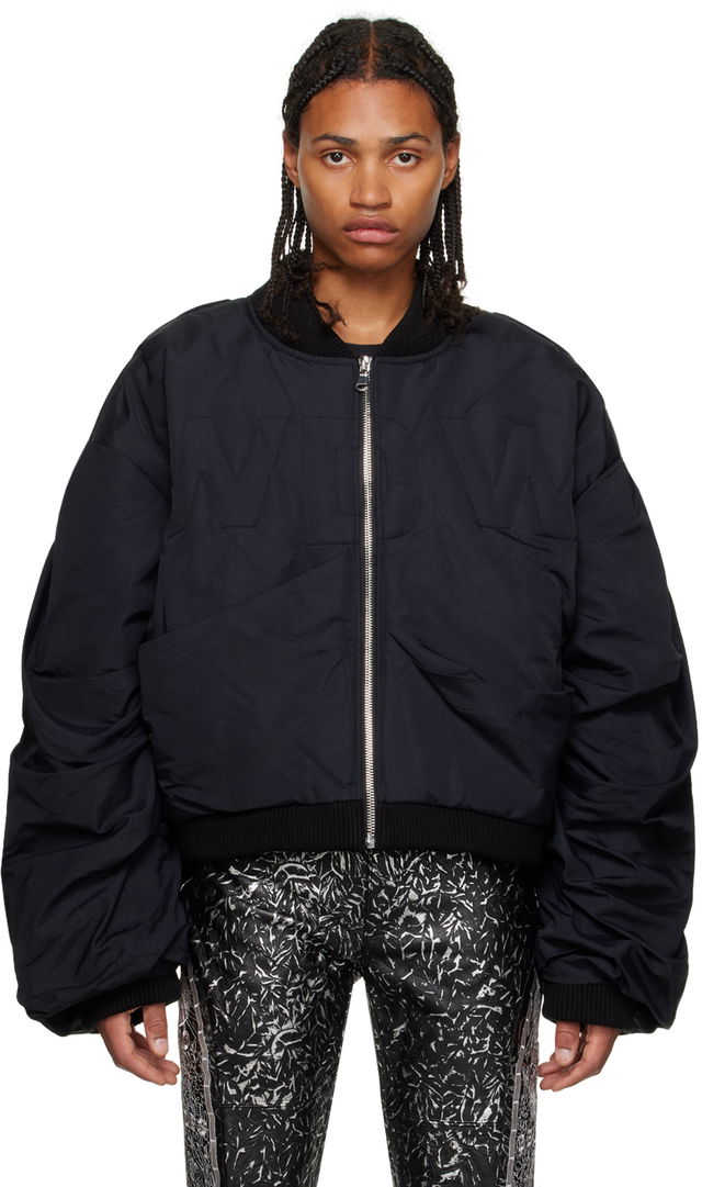 Draped Bomber Jacket